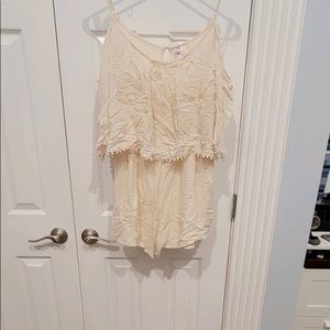 Romper, large, cream